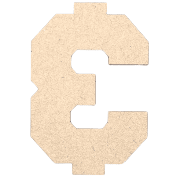 Krafty Supply - 12" Tall MDF Letter & | 1/4" Thick |Collegiate|Wooden Letter|Craft Alphabet Initials