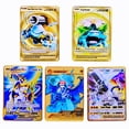 thumbnail image 2 of 5Pcs Card Metal Pokémon Letters Charizard Vmax Rayquaza Vstar Pikachu Anime Game Gold Iron Playing Cards Kids Toys Gifts, 2 of 5