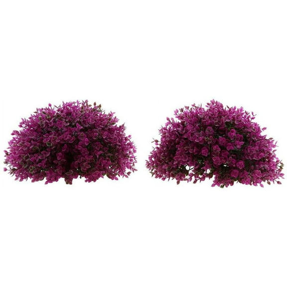 Zhuge Artificial Topiary Trees Ball Shaped Indoor/Outdoor Faux Plants Ball Decorations - Purple 29cm