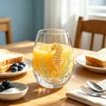 thumbnail image 3 of Artisanal Seahorse Glassware, 2D Seahorses Stemless Wine Glasses, Handcrafted Marine Animal Bar Glass for Coastal Home Decor Ocean Lovers, 3 of 7