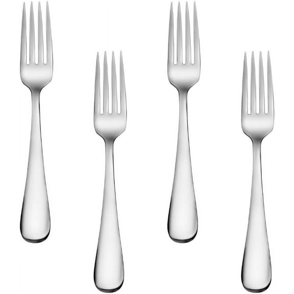 Salad Forks/Dessert Forks Made in USA Set of 12 18/10 Stainless Steel Flatware Mirror Finish Dishwasher Safe TAA HubZone, Buy American Compliant Annapolis Silverware Made by Sherrill Manufacturing