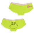 thumbnail image 4 of Dr Seuss The Grinch Women's 3-Pack Allover Character Designs Underwear Panties Pink Buffalo Boyshorts, 4 of 7