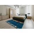 thumbnail image 4 of Ahgly Company Indoor Round Abstract Greenish Blue Green Abstract Area Rugs, 7' Round, 4 of 6