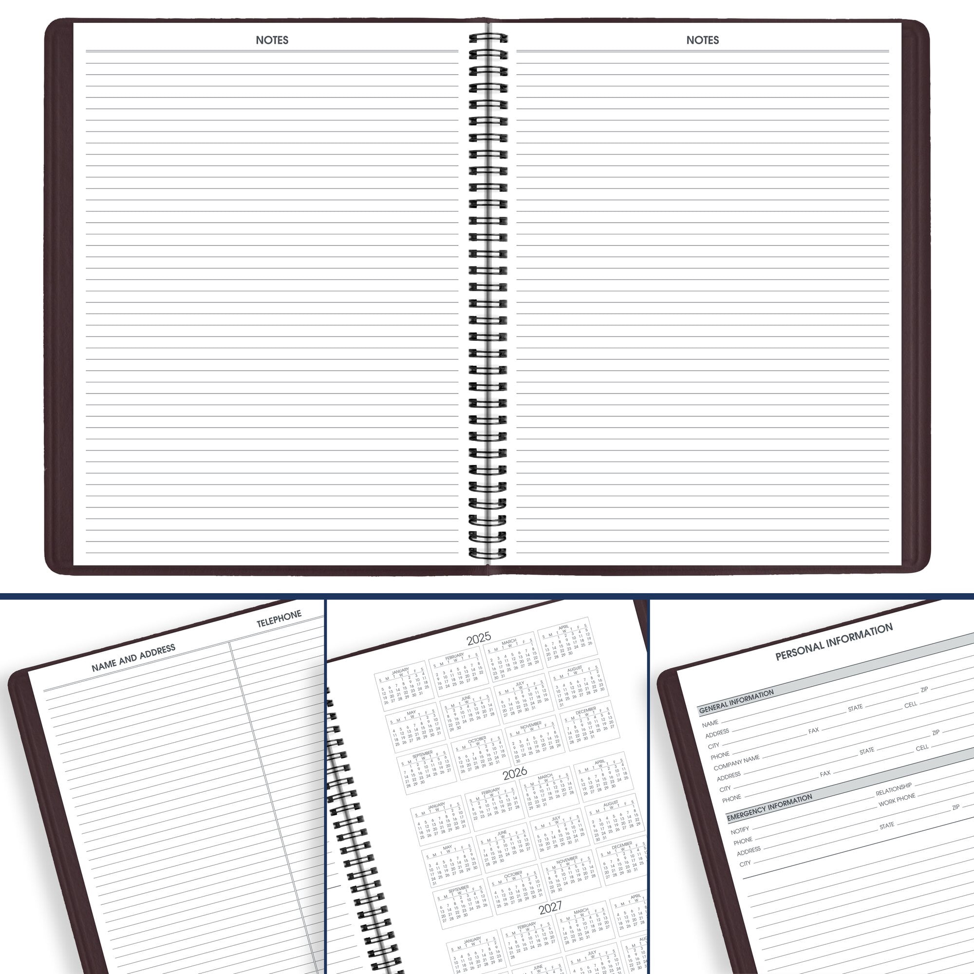 AT-A-GLANCE 2026 Weekly Appointment Book Planner Winestone Large 8 14 x 11 -