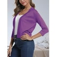 thumbnail image 2 of Women'S 3/4 Sleeve Cropped Cardigan Sweater Elegant Shrugs for Women  XXL, 2 of 5