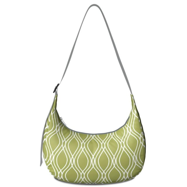 Geometric Plaid Crossbody Bag for Women Abstract Checkered Pattern Shoulder Bag with Adjustable Strap Compact Corduroy Purse for Commuting or Shopping