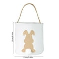 thumbnail image 3 of Easter Bunny Pattern Tassel Bag Easter Bunny Bag Rabbit Portable Bag Holiday Rabbit Bunny Printed Canvas Gift Carry Eggs Candy Bag for Holiday Festive Party Supplies, 3 of 7