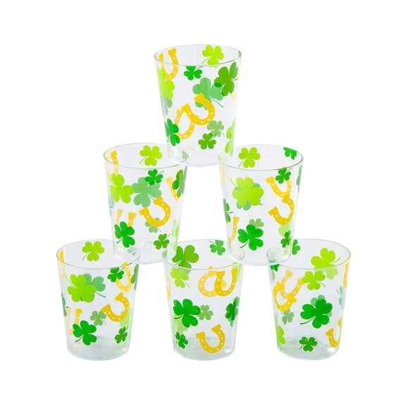 Fun Express St. Patrick’s Day Shamrocks & Horseshoes Shot Glasses