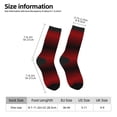 thumbnail image 2 of Balery Red Geometric Calcetas Largas con Estampado para Hombre y Mujer – Suaves y Transpirables, Talla Única (US 5-11), 2 of 6