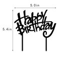 thumbnail image 2 of Cake topper Keoysek de acrílico negro Feliz Cumpleaños, 2 of 8