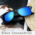 thumbnail image 5 of Crrynuo - Gafas de sol - Polarizadas - Hombre - Mujer - Gafas de sol a la moda - Antirreflejos - Negras con lentes azules, 5 of 5