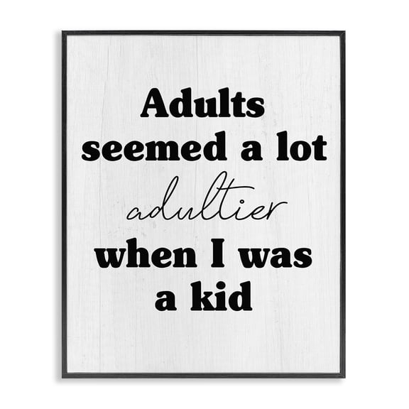 Stupell Industries Eclectic Sassy Adult Phrase Black Framed Giclee Art, 16 x 20, by Lil' Rue