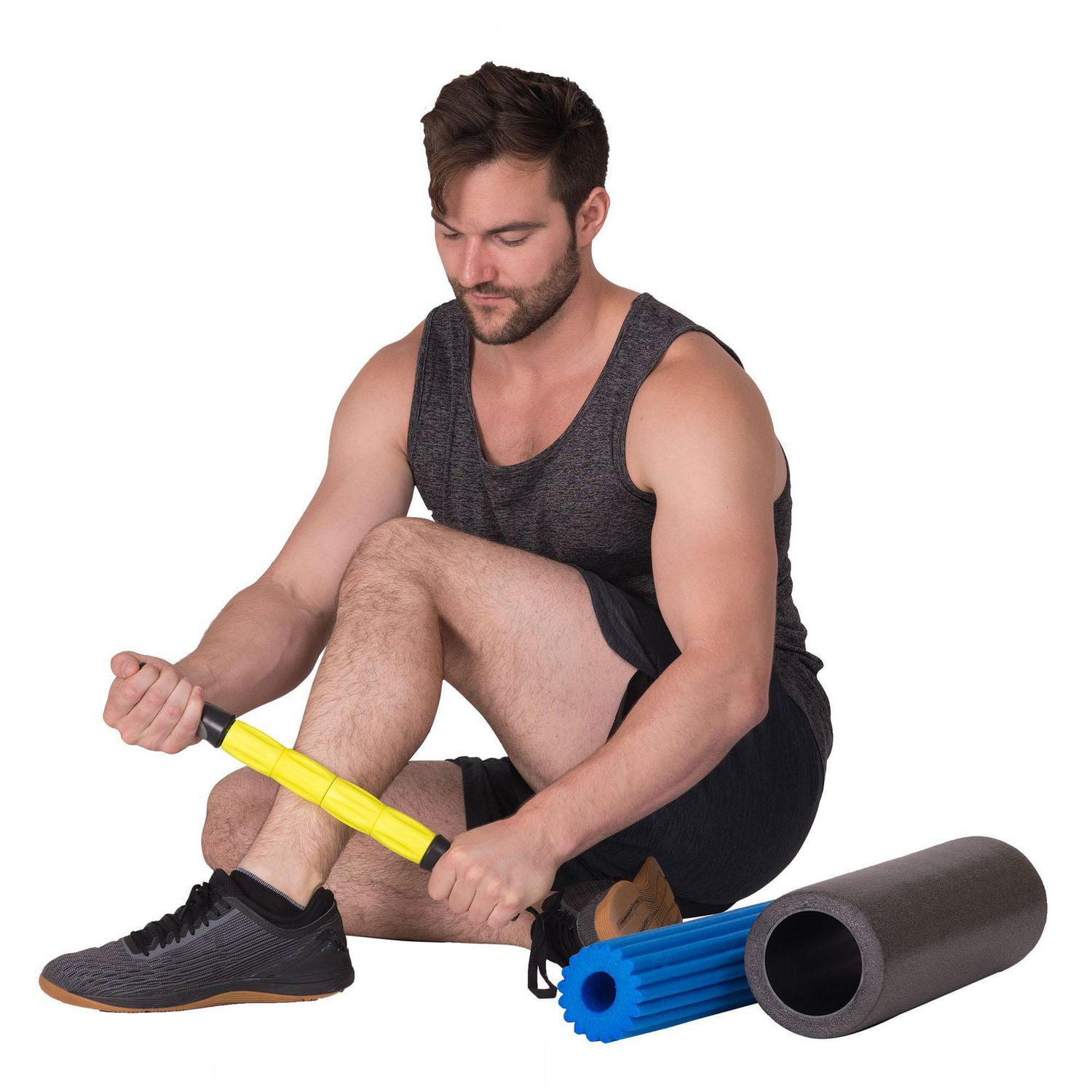 Rouleau pour le corps 3-en-1 GoZone – Noir/bleu/jaune