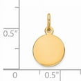 thumbnail image 2 of 925 Sterling Silver Gold Plated Engraveable Round Disc Necklace Pendant Charm Engravable Plain, 2 of 6