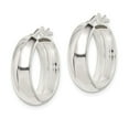 thumbnail image 3 of Auriga Fine Jewelry 925 Sterling Silver Polished 6mm Round Hoop Earrings for Women, 3 of 6