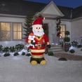 thumbnail image 2 of 7' Gemmy Airblown Lifestyle Santa Claus as Firefighter Yard Decoration 881494, 2 of 2