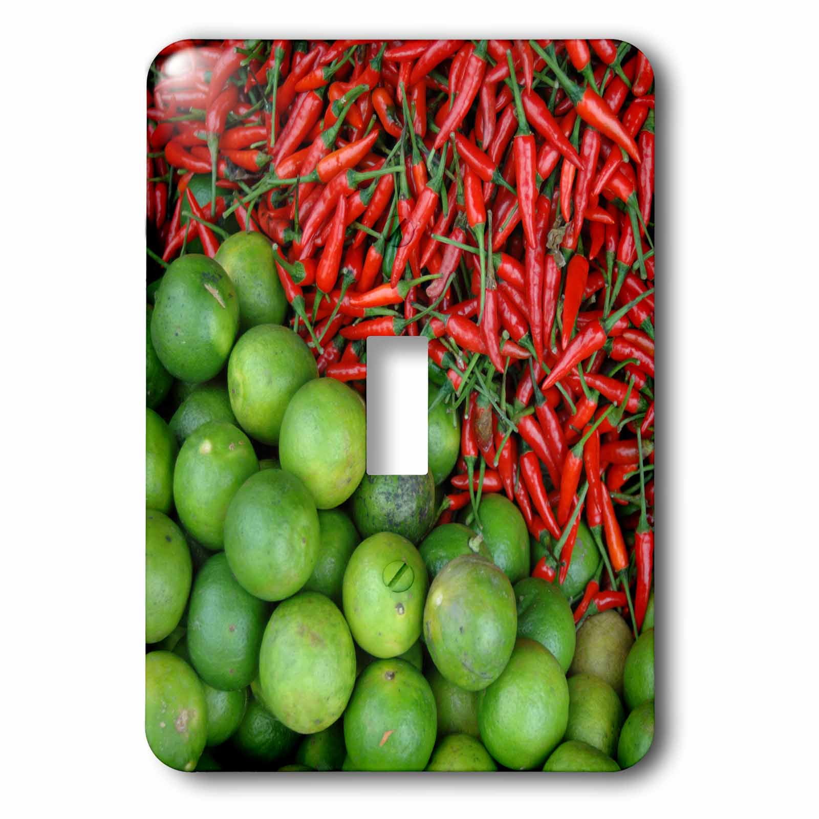 Art Plates Single Toggle Red Chile Peppers Switch Plate