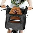 thumbnail image 5 of Dog Bike Basket, Soft-Sided Ventilated Dog Bike Carrier Backpack, Pet Bicycle Basket for Bike Handlebar, Small Medium Puppy Cat Kitten Car Booster Seat with ty Strap, 5 of 6