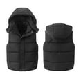 thumbnail image 3 of GodderrBaby Kids Winter DownCotton Vest for Boys Girls 4-12 Years Warm Puffer Sleeveless Jacket Hooded Waistcoat Zipper Outwear, 3 of 6
