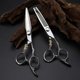 thumbnail image 4 of Juego de tijeras de peluquería, acero inoxidable japonés 440C, tijeras profesionales con estuche., 4 of 5