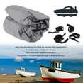 thumbnail image 5 of Classic Accessories StormPro™ Heavy Duty Boat Cover with Support Pole, Fits Boats 17' - 19' L x 102" W, Trailerable Boat Cover, Model D, Charcoal, 5 of 7