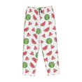 thumbnail image 6 of Uemuo Hand Drawn Watermelon Pattern Women's Wide Leg Palazzo Lounge Pants with Pockets Light Weight Loose Comfy Casual Pajama Pants-Small, 6 of 9