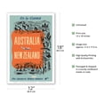 thumbnail image 2 of Australia - New Zealand - Fly by Clipper - Vintage Airline Travel Poster c.1951 - Master Art Print (Unframed) 12in x 18in, 2 of 4