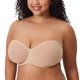 thumbnail image 2 of Sostén DELMIRA 36DD Sin Tirantes de Malla Transparente con Aros Beige, 2 of 6
