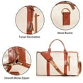 thumbnail image 4 of 2024 Fashion Large PU Folding Suit Storage Bag Women High Capacity Luggage Handbag Travel Sport Outdoor Multi Function Organizer Ivory, 4 of 6