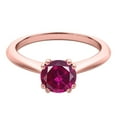 thumbnail image 3 of Aonejewelry 0.90 Carat Created Ruby Engagement Ring In 10k Rose Gold, 3 of 4