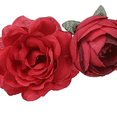 thumbnail image 3 of Corona de flores rosas ajustable para mujeres y niñas, diademas, corona de pelo romántica, tocado, boda, fiesta de cumpleaños MFZFUKR CPB-DE-LYY882-2, 3 of 5