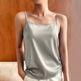 thumbnail image 2 of Women Silk Satin Tank Tops Dressy Scoop Neck Camisole Sleeveless Blouses Shirts Casual Summer Tank for Work Business, 2 of 5