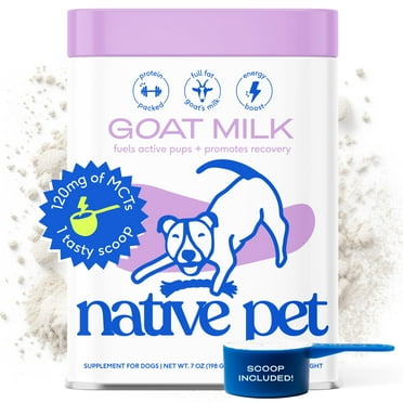 Goat Milk Powder For Dogs - Organic Goat Milk For Dogs And Cats - Great Dog Food Additive To Support A Healthy Digestive System For Dogs - 60 Scoops