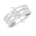 thumbnail image 4 of CARATS FOR YOU 1/4 cttw Round Cut White Natural Diamond In 14K White Gold Plated Three Stone Men's Diamond Ring ( 0.25 Carat, I-J Color, I2-I3 Clarity), Ring Size-8, 4 of 5