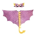 thumbnail image 4 of Capa de dinosaurio para niños, capa de dragón, regalo para fiesta de dinosaurios, disfraz para actuación rosa, 4 of 9