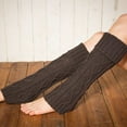 thumbnail image 4 of FNNMNNR Lady Winter Warm Leg Warmer Cable Knitted Crochet Long Socks Legging, 4 of 9