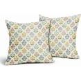 thumbnail image 5 of Spring Floral Easter Block Print Pillow Covers 20x20 Inch Set of 2, Pink Yellow Blue Purple Flower Holiday Decorative Throw Pillowcases Outdoor Farmhouse Cushion Covers Sofa Couch Bed Decor, 5 of 6