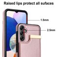 thumbnail image 6 of ELEHOLD Leather Wallet Case for Samsung Galaxy A14 5G Premium Leather Material with Organ Card Slots Holders Full Body Protection Shockproof Anti-Fingerprint Purse Case,rosegold, 6 of 6
