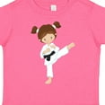 thumbnail image 4 of Inktastic Karate Girl, Cute Girl, Brown Hair, Black Belt Girls Toddler T-Shirt, 4 of 5