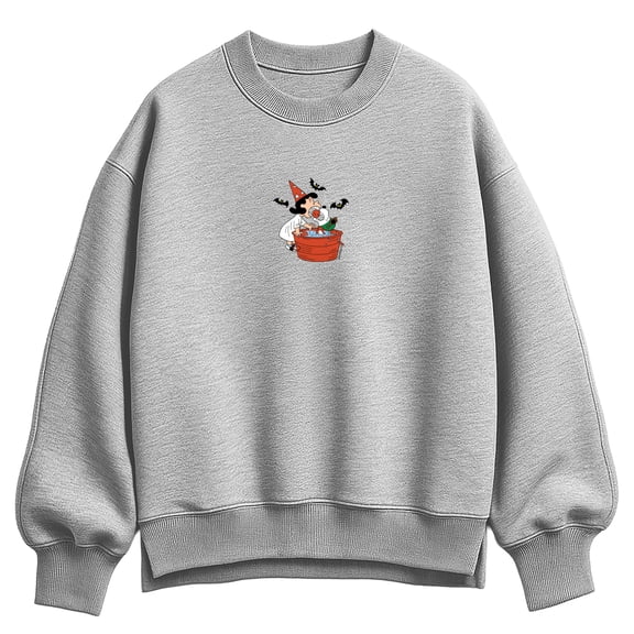Peanuts - Lucy & Snoopy Halloween Apple - Women's Oversized Fleece Crew Sweatshirt