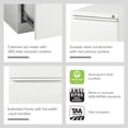 thumbnail image 5 of Hirsh 20" Deep Mobile Pedestal File Cabinet 2 Drawer File-File, Letter Width, White, 5 of 17