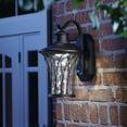 thumbnail image 2 of Home Decorators Collection Black Outdoor LED Dusk to Dawn Wall Lantern Sconce, 2 of 2