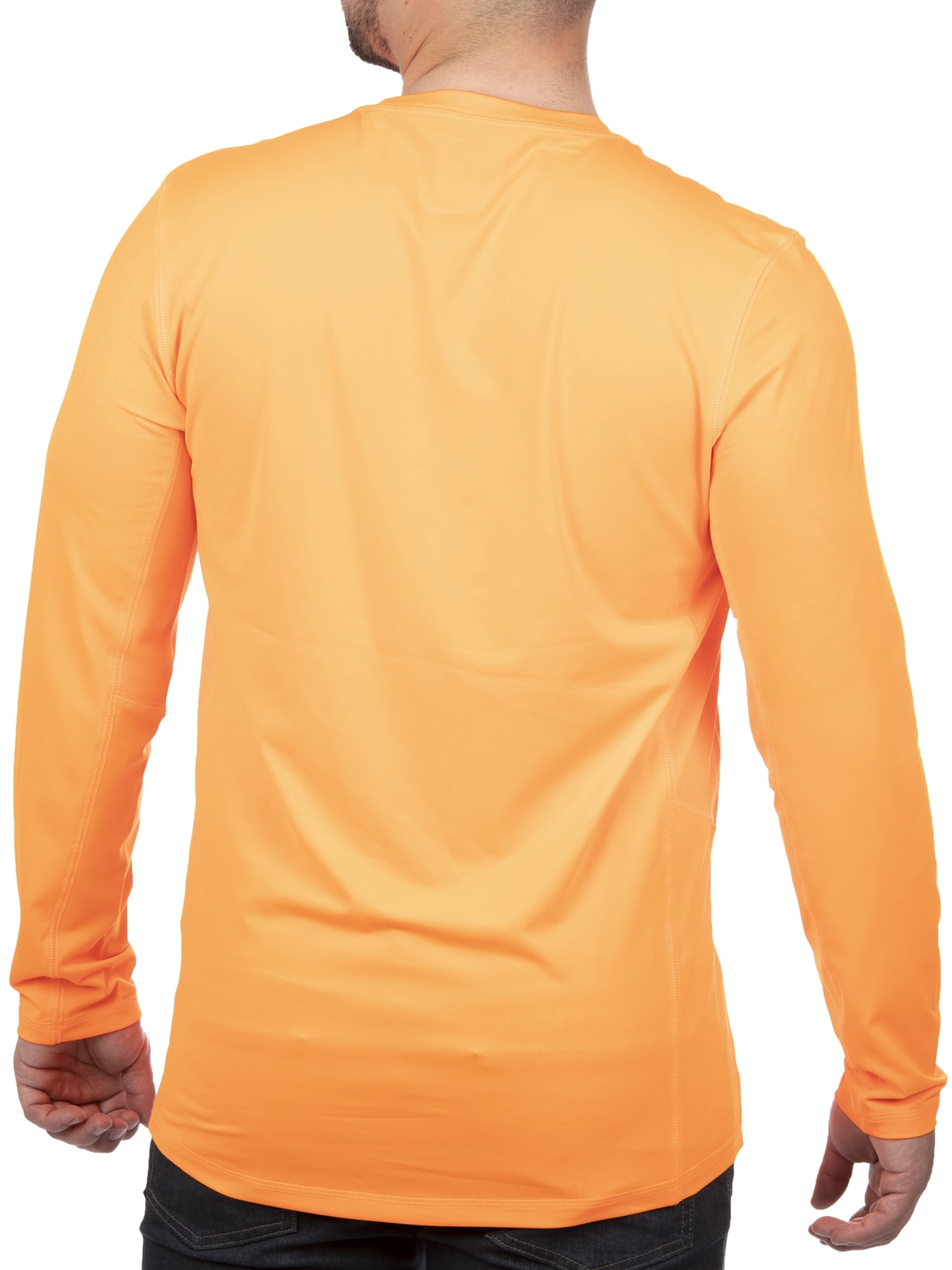 Mossy Oak Men's Blaze Orange Long Sleeve Performance Tee Shirt, Up to 3XL
