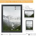 thumbnail image 2 of 10x13 Picture Frame Black for Wall Mounting, Horizontal and Vertical Formats for Wall Hanging, Wood 10x13 Frame, Black, 1 Pack, 2 of 7