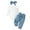 Blue, variant on LYHaoo Autumn Winter Baby Girls Long Sleeve Romper And Pants Outfit Soft Warm Two Piece For Infant Toddler Girls Outfit Sets Sizes 9-12 Months(Blue)