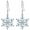 silverb, variant on Flash SaleSnowflake/Christmas Tree Dangle Earrings G23 Pure Titanium Ear Hook For Sensitive Ears Fashion Lightblue Crystal Winter Party Whitegold Plated Flower