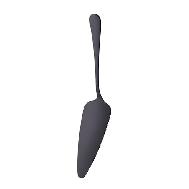 CawBing Stainless Steel Cake Server Pie Holder Triangular Spade Serrated Edge 22.2*4.7CM