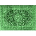 thumbnail image 1 of Ahgly Company Indoor Rectangle Medallion Emerald Green Traditional Area Rugs, 5' x 8', 1 of 4