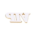 thumbnail image 2 of Universal Gold Tone VIP Shaped Car Body Metal Decorative Emblem Badge Decal Sticker, 2 of 2