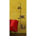 thumbnail image 4 of Farm Tractor Growth Chart Vinyl Boy Bedroom Art Stickers, Chocolate Brown, 4 of 6